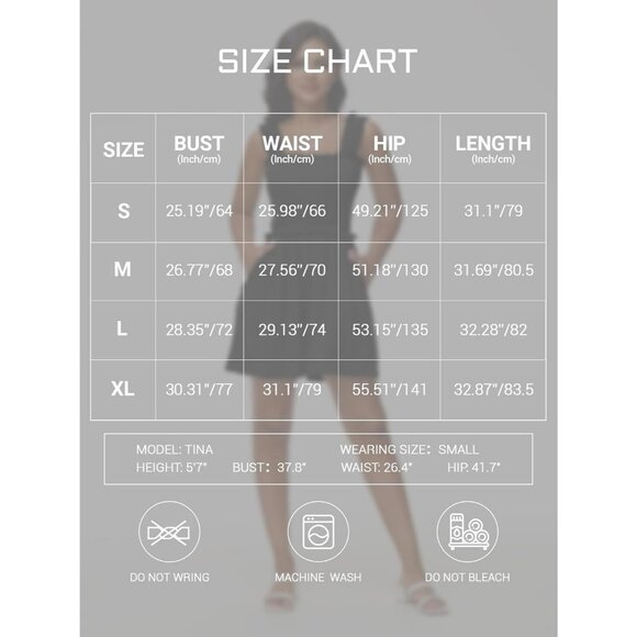 Tanou Women's Summer  Rompers Square Neck Sleeveless Beach Outfits with Pockets - Picture 5 of 8